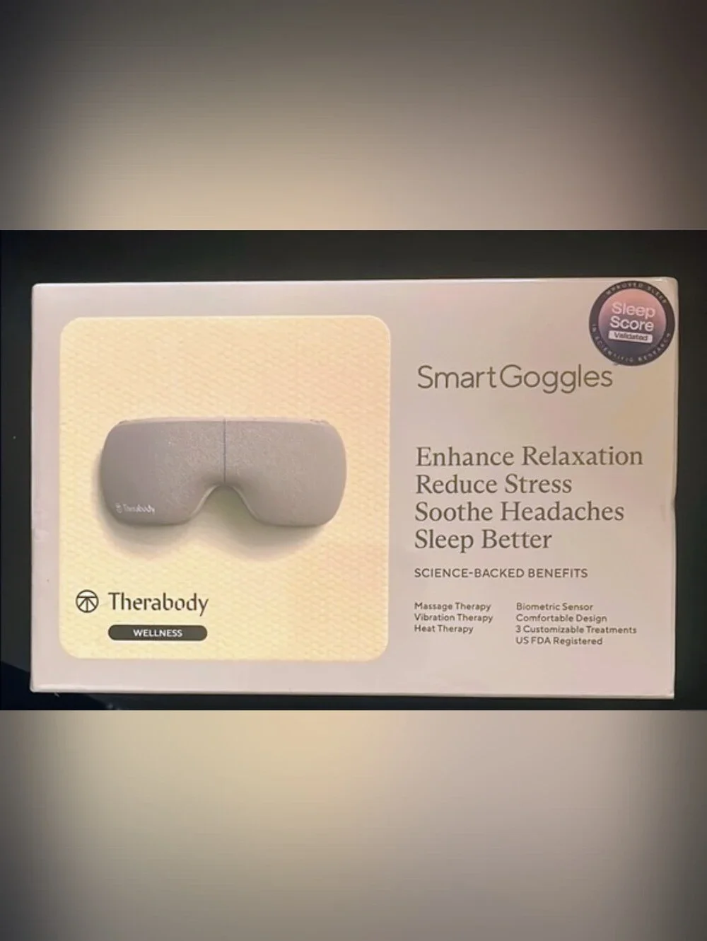 Therabody SmartGoggles Sleep Mask - Light Gray